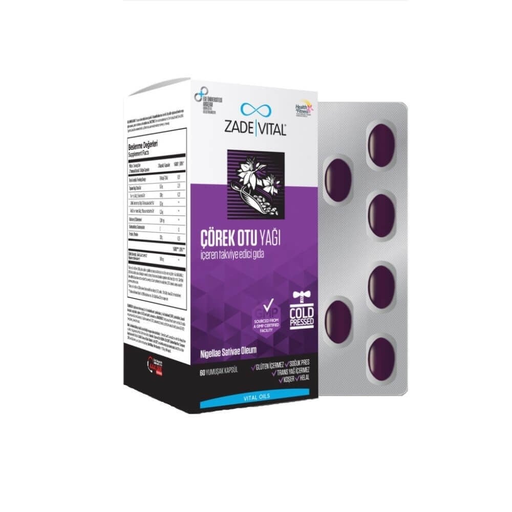 Zade Vital Black Seed Oil Supplement - 900mg Cold-Pressed Soft Capsules for Immune Support - 60 Count - image 2