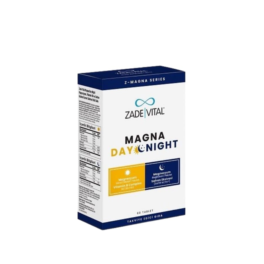 Zade Vital Magna Day-Night Magnesium Supplement 60 Tablets