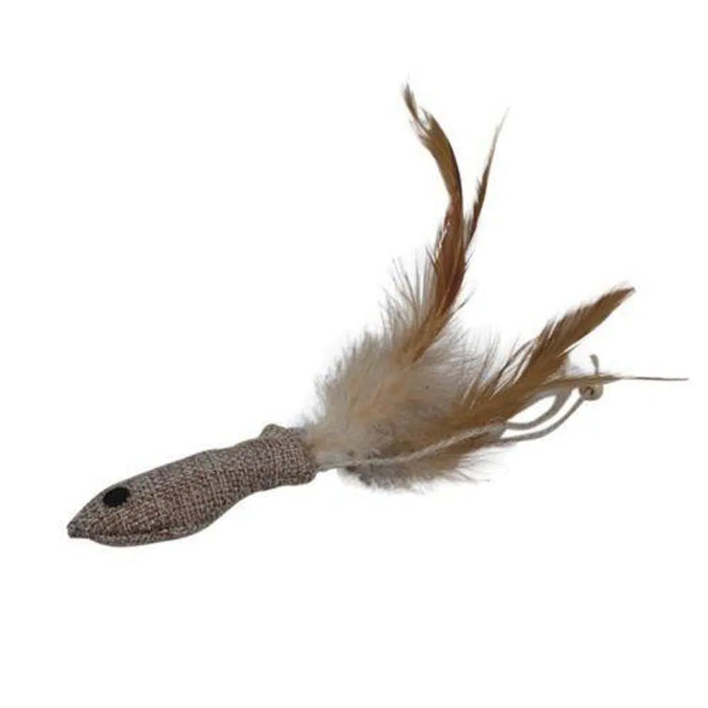 Zampa Eco-Friendly Feathered Fish Cat Toy 20 cm