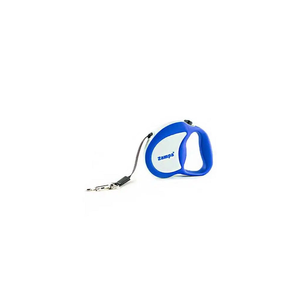 Zampa Galera Retractable Tape Dog Leash 5m M White-Blue