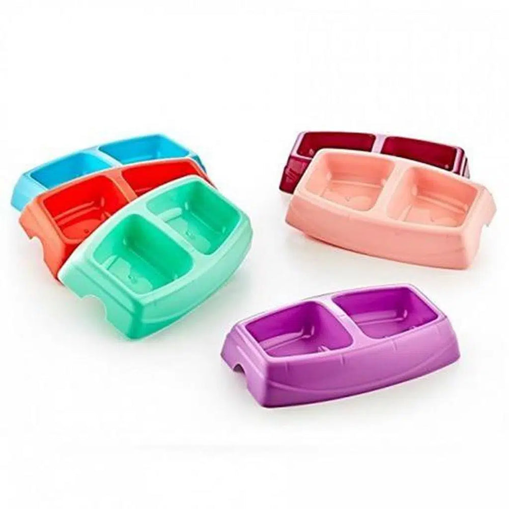 Zampa Double Small Food & Water Bowl 23.5x15x5 cm