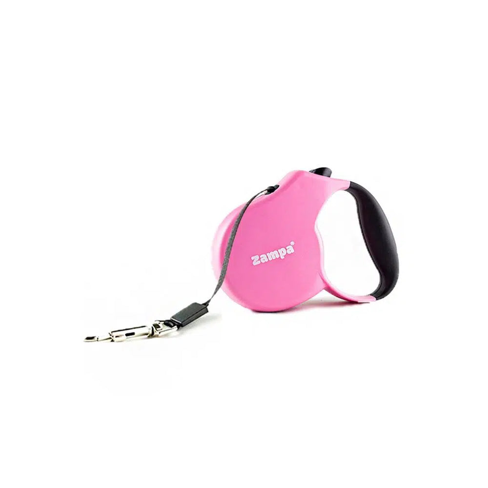 Zampa Loja Retractable Tape Dog Leash 5m Medium Pink