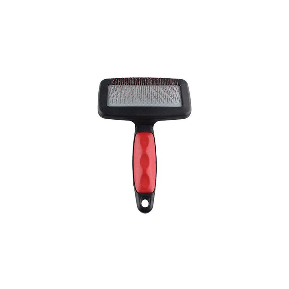Zampa Silicone Tip Pet Grooming Brush for Cats & Dogs Red 14x9cm