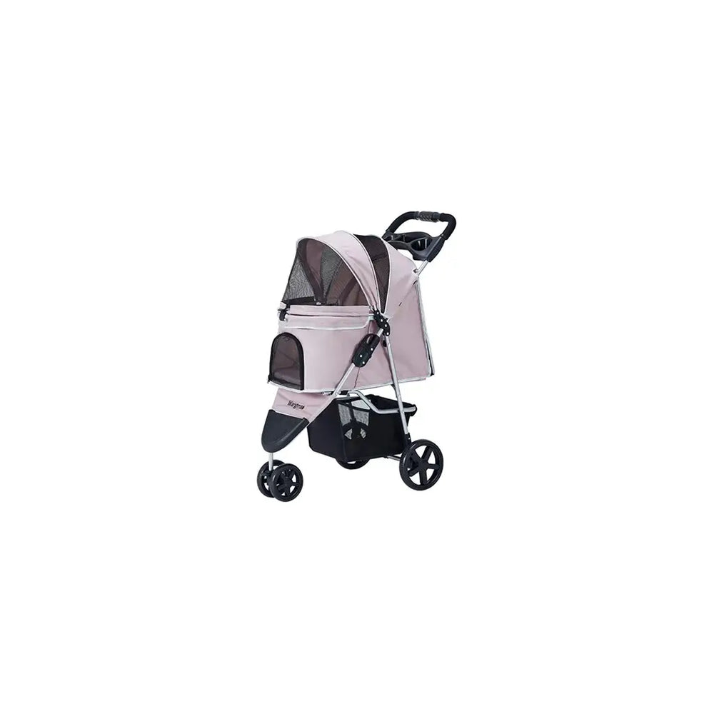 Zampa TriBoro Pet Stroller for Cats and Dogs Pink 45x80x90cm