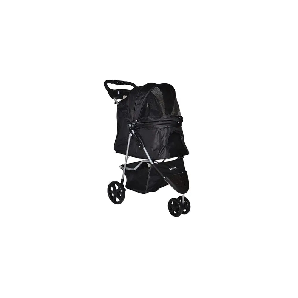 Zampa TriBoro Pet Stroller for Cats and Dogs Black 45x80x90cm