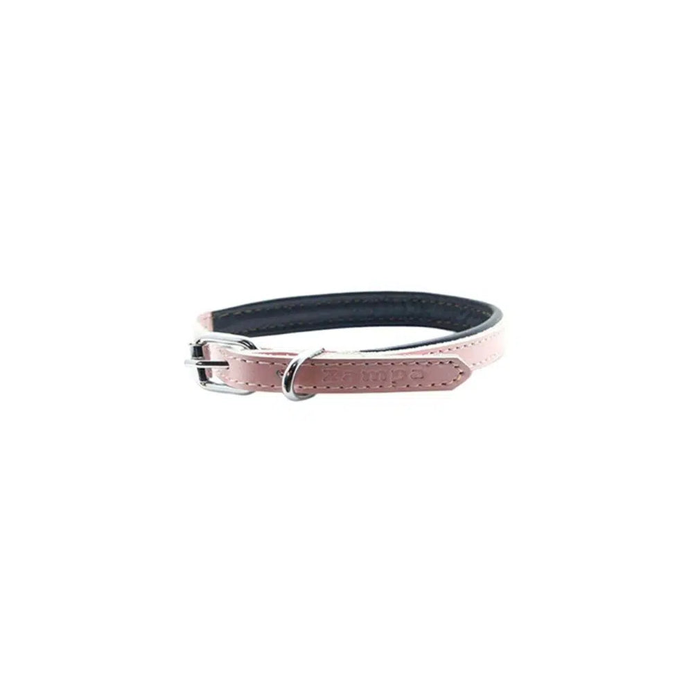 Zampa Soho Soft Texture Genuine Leather Dog Collar Pink 1.5x35 cm
