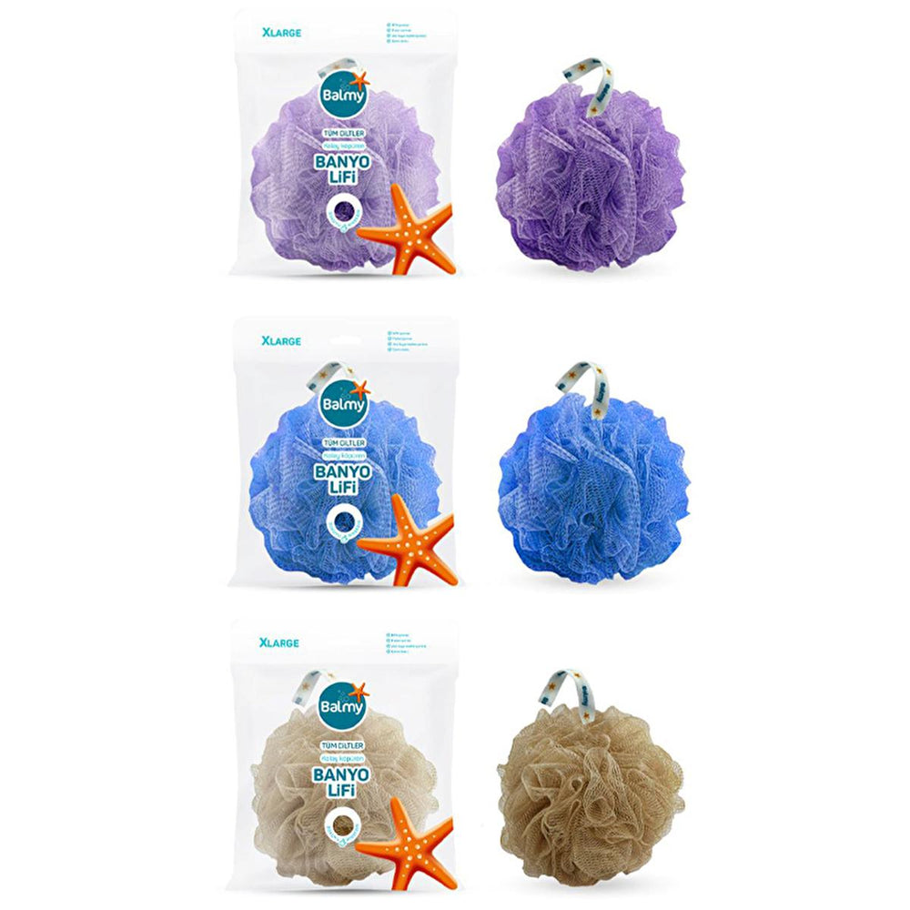 Balmy Banyo - Assorted Colors Loofah Bath Sponge, BPA Free, REACH Compliant - view 7