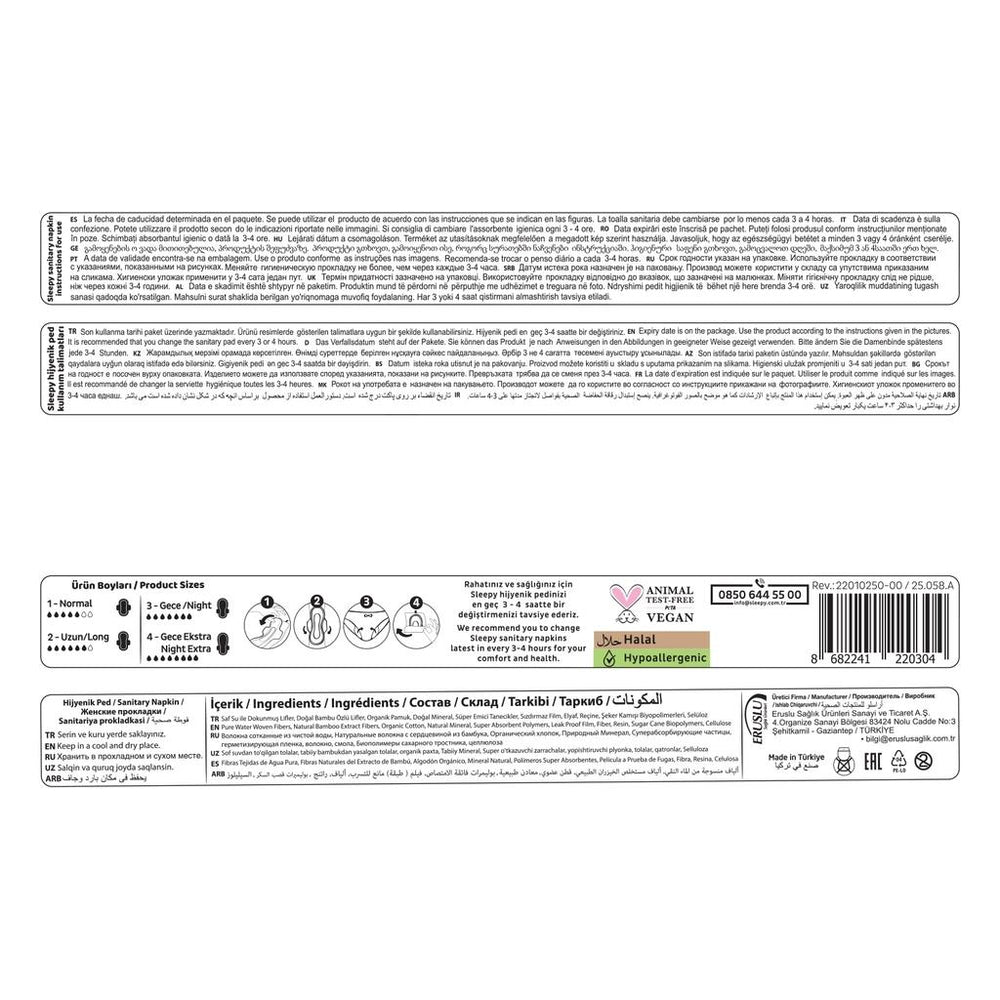 Sleepy Bio Natural Premium Plus Night Pads Size 3 10-Pack