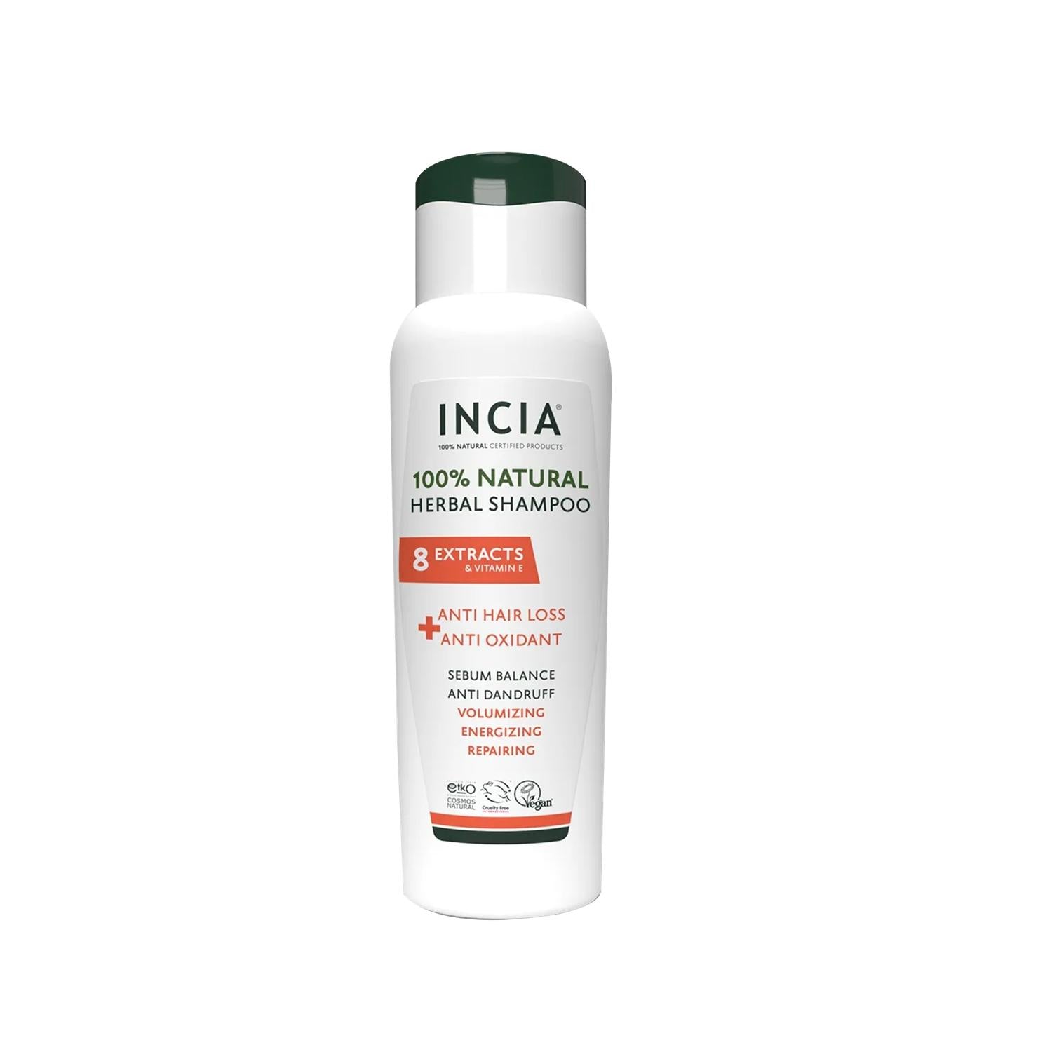INCIA 100% Natural Anti Hair Loss Shampoo - Chemical-Free, Promotes Healthier Hair Growth, 9.29 fl oz INCIA Natural Anti Hair Loss Shampoo - 9.29 fl oz natural shampoo, anti hair loss shampoo, organic hair care, chemical-free shampoo, hair loss solution, gentle shampoo, sensitive scalp care, healthier hair growth, INCIA, natural hair care products, hair care, shampoo, hair loss treatment