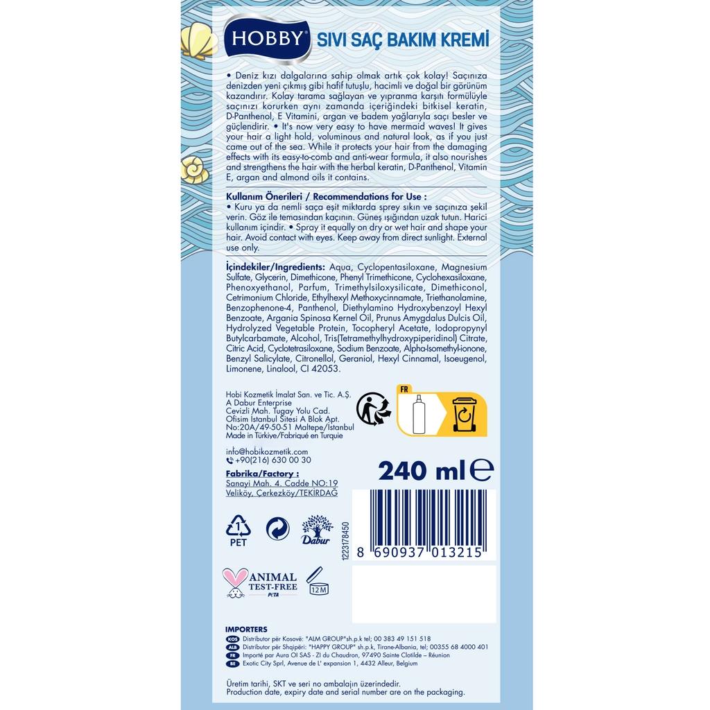 Hobby Mermaid Liquid Hair Conditioner for Shine &amp; Detangling 240ml