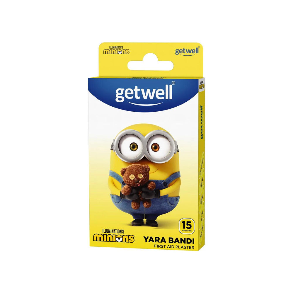 Getwell Minions Character Bandages for Kids 15 Count
