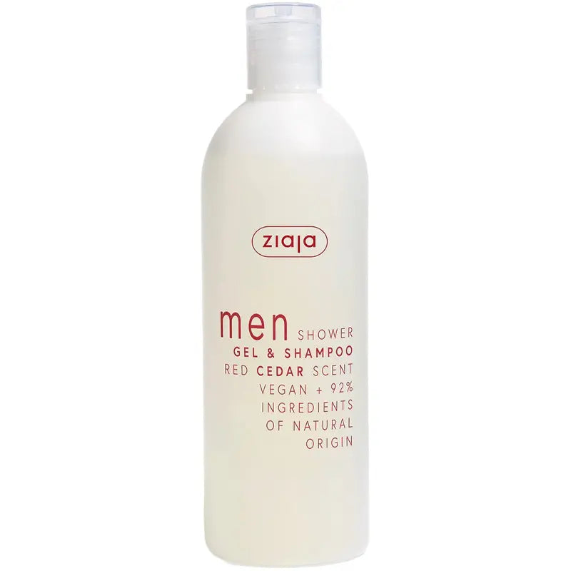 Ziaja Men 2-in-1 Red Cedar Shower Gel & Shampoo 400ml