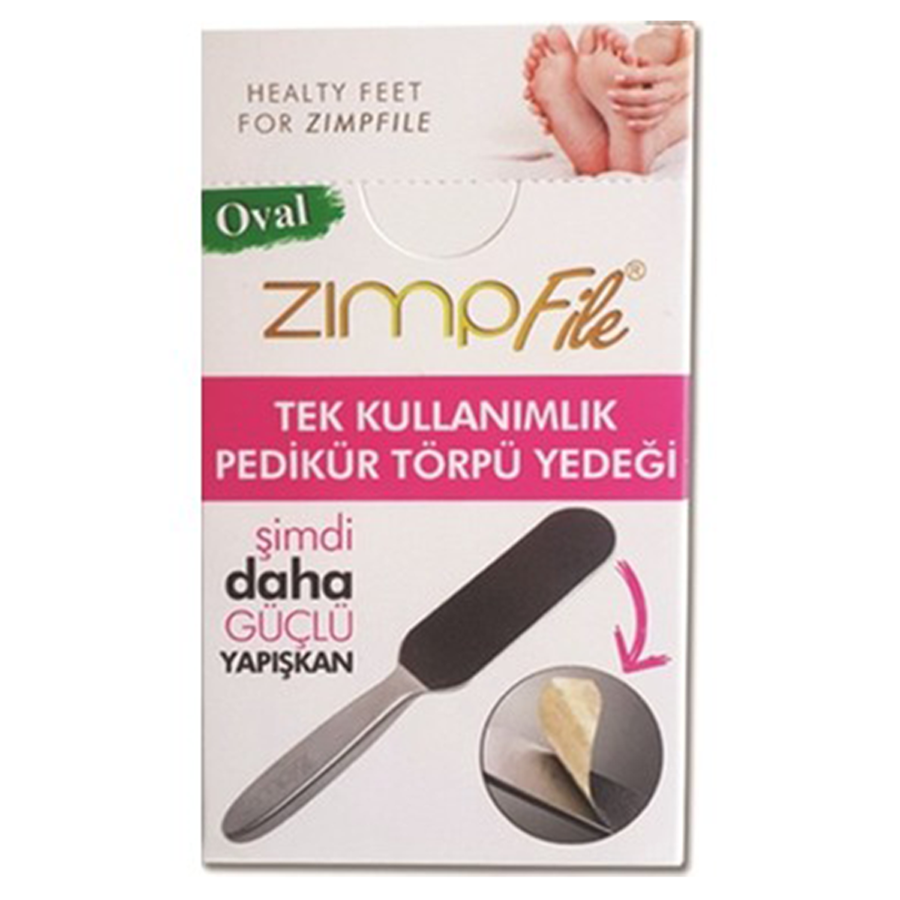 Zimpfile Disposable Oval Pedicure File Refills 100 Count