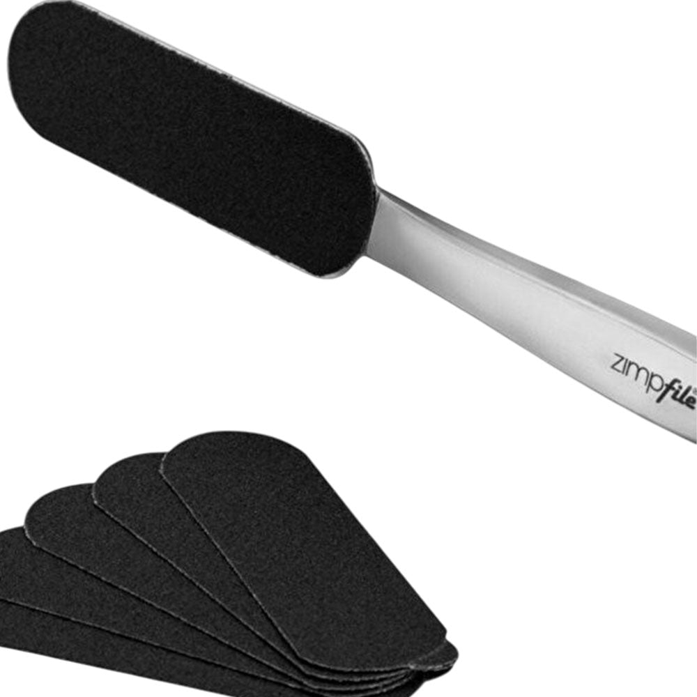 Zimpfile Metal Spatula Oval Pedicure Tool with 20 Refills