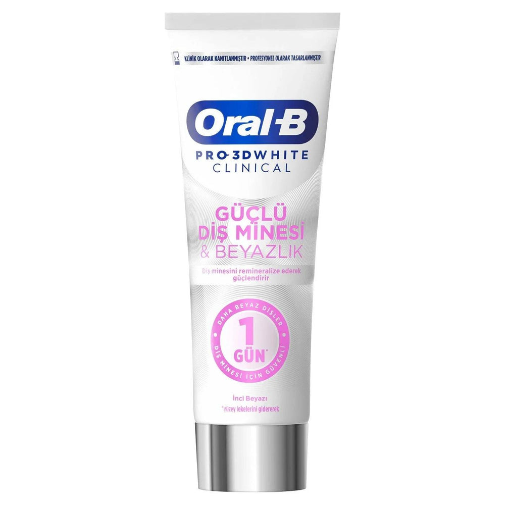 Oral-B Pro 3D White Clinical Enamel Strong Whitening Toothpaste 75ml