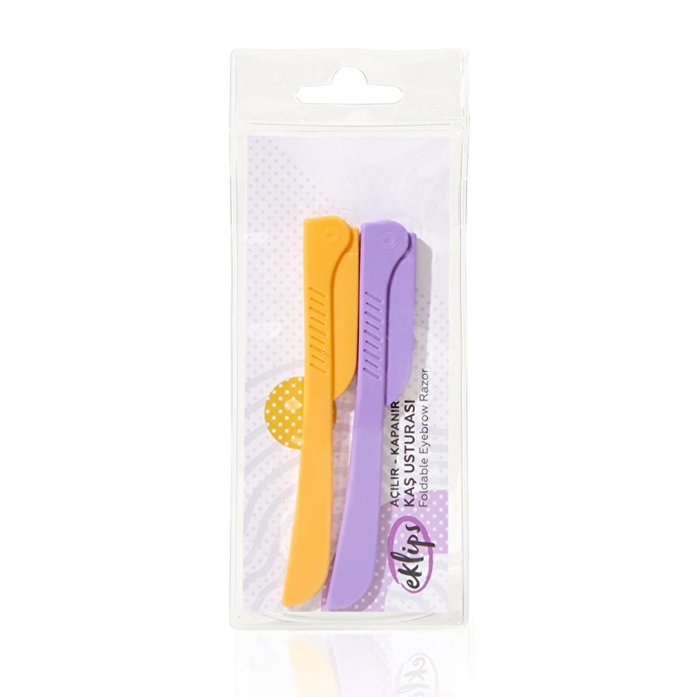 Eklips Eyebrow Razor for Effective Facial Hair Removal - Smooth Skin, Personal Grooming, Collapsible Razor - Eyebrow Pencil