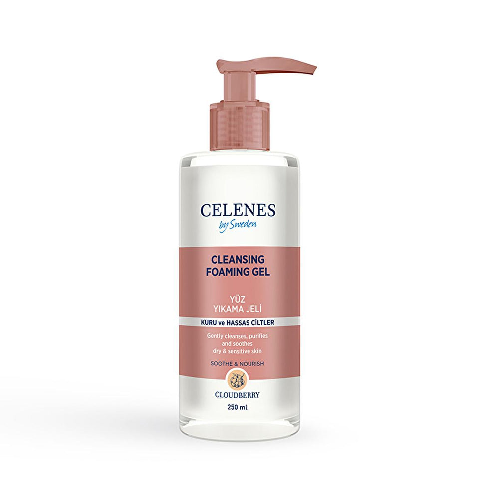 Celenes Cloudberry Face Wash Gel - Gentle, Natural Cleanser for Dry, Sensitive Skin - Paraben-Free, - Cleanser