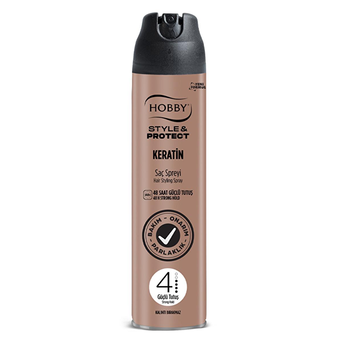 Hobby Keratin Keratin Hair Spray - Long Lasting Hold, Nourishing, 8.45 fl oz Hobby Keratin Hair Spray - 48hr Hold & Nourishing Keratin Hair Spray, Long-lasting Hair Hold, Nourishing Hair Styling, Protective Hair Products, Non-greasy Hair Spray, Hair Care, Styling Products, Healthy Hair, Hair Strengthening, 48-hour Hold, Wind Protection, Humidity Protection, Lightweight Hair Spray, Daily Styling, Hair Health