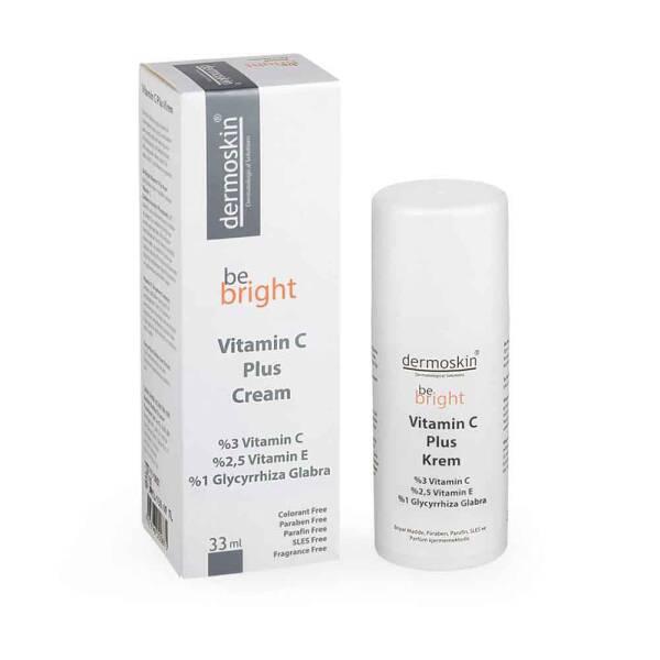 Dermoskin Be Bright Vitamin C Plus Cream - Paraben-Free, Fragrance-Free Face Cream for All Skin Types - Face Cream