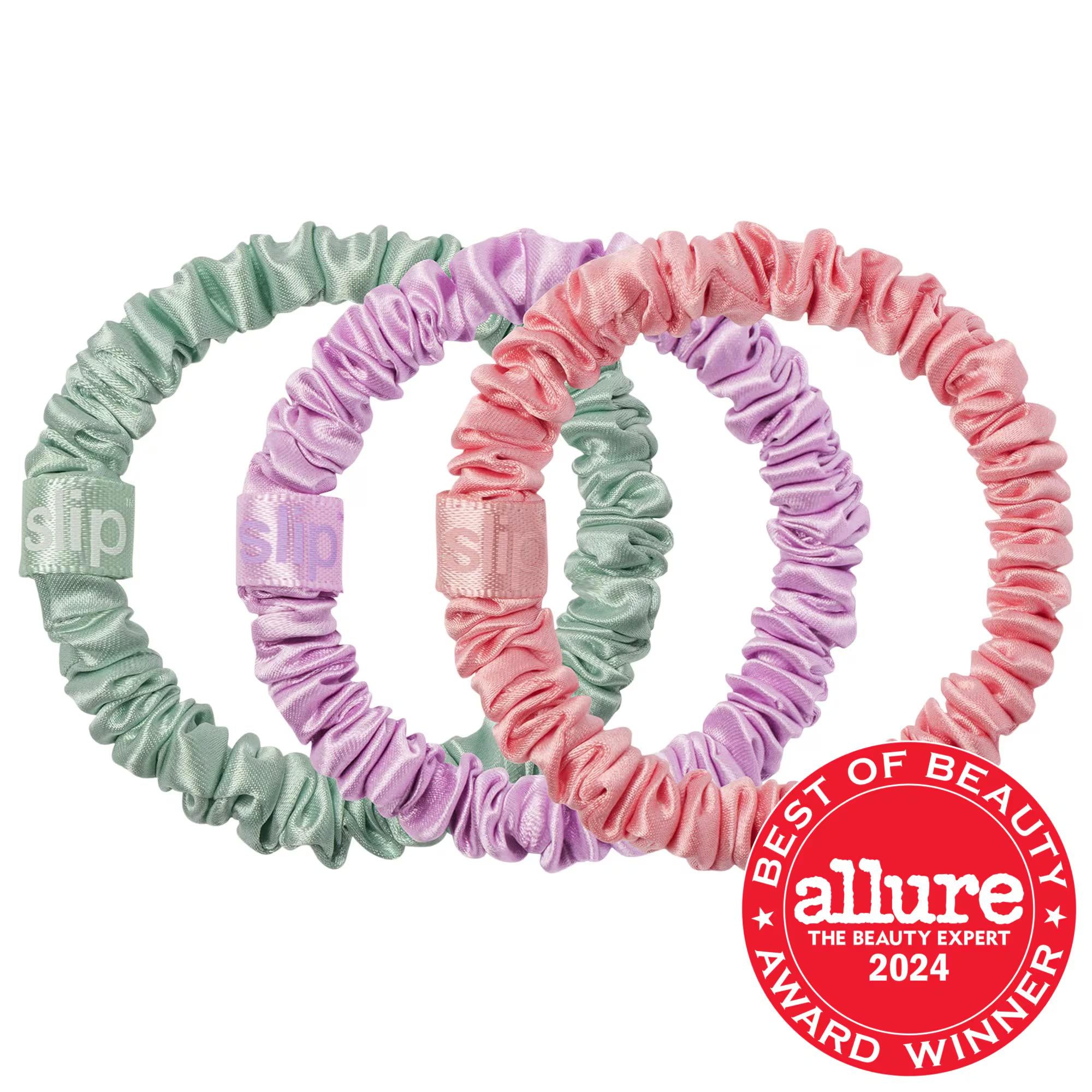 Slipsilk&#8482; Skinny Scrunchies 3-Pack: Anti-Crease, Anti-Breakage Silk Hair Ties for Gentle, Damage-Free Hold & Healthy Hair Slipsilk: Anti-Crease Silk Scrunchies | Gentle Hair Ties silk scrunchies, hair ties, anti-crease hair ties, anti-breakage hair ties, slipsilk scrunchies, gentle hair ties, hair accessories, silk hair accessories, hair scrunchies, silk hair, hair accessories, hair care, damage-free hair ties, crease-free hair ties, silk hair ties, hair styling ,women's accessories, hair elastics, sc