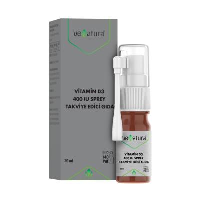 VeNatura Vitamin D3 400 IU Spray Supplement for Bone Health & Immune Support - 20ml Oral Spray for Individuals Aged - view 2