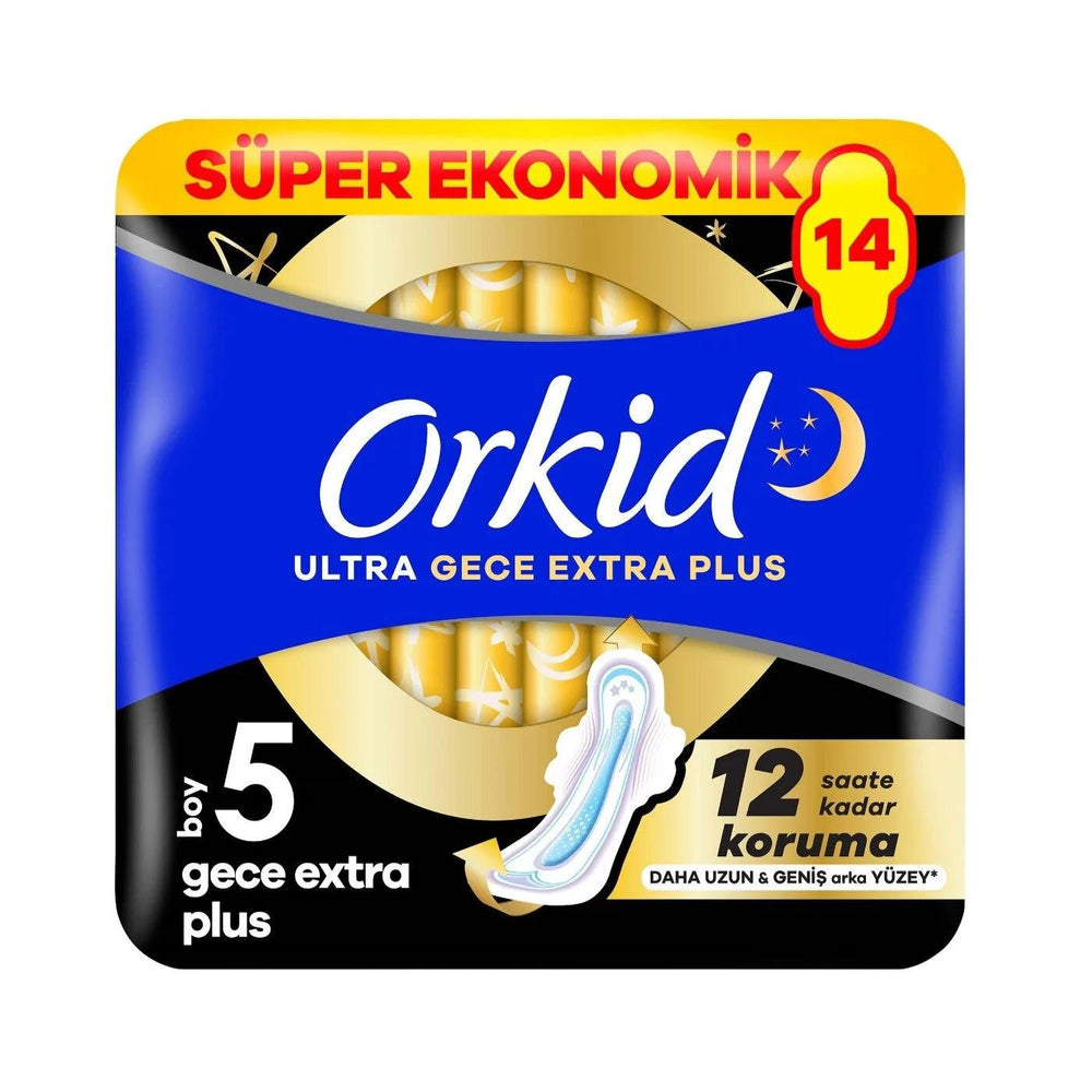 Orkid Ultra Extra Night Plus Pads for Heavy Flow 14-Pack