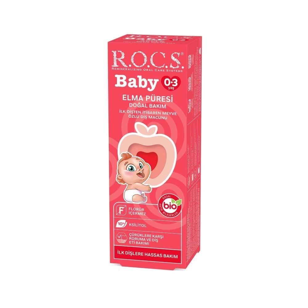 rocs baby toothpaste packaging, rocs baby apple puree flavor toothpaste ROCS Baby Toothpaste - Apple Puree | 35ml ROCS Baby Toothpaste Apple Puree - 35ml rocs, baby-toothpaste, apple-puree, children-care, dental-health, parenting, oral-hygiene, safe-for-kids, natural-flavors, ai-generated