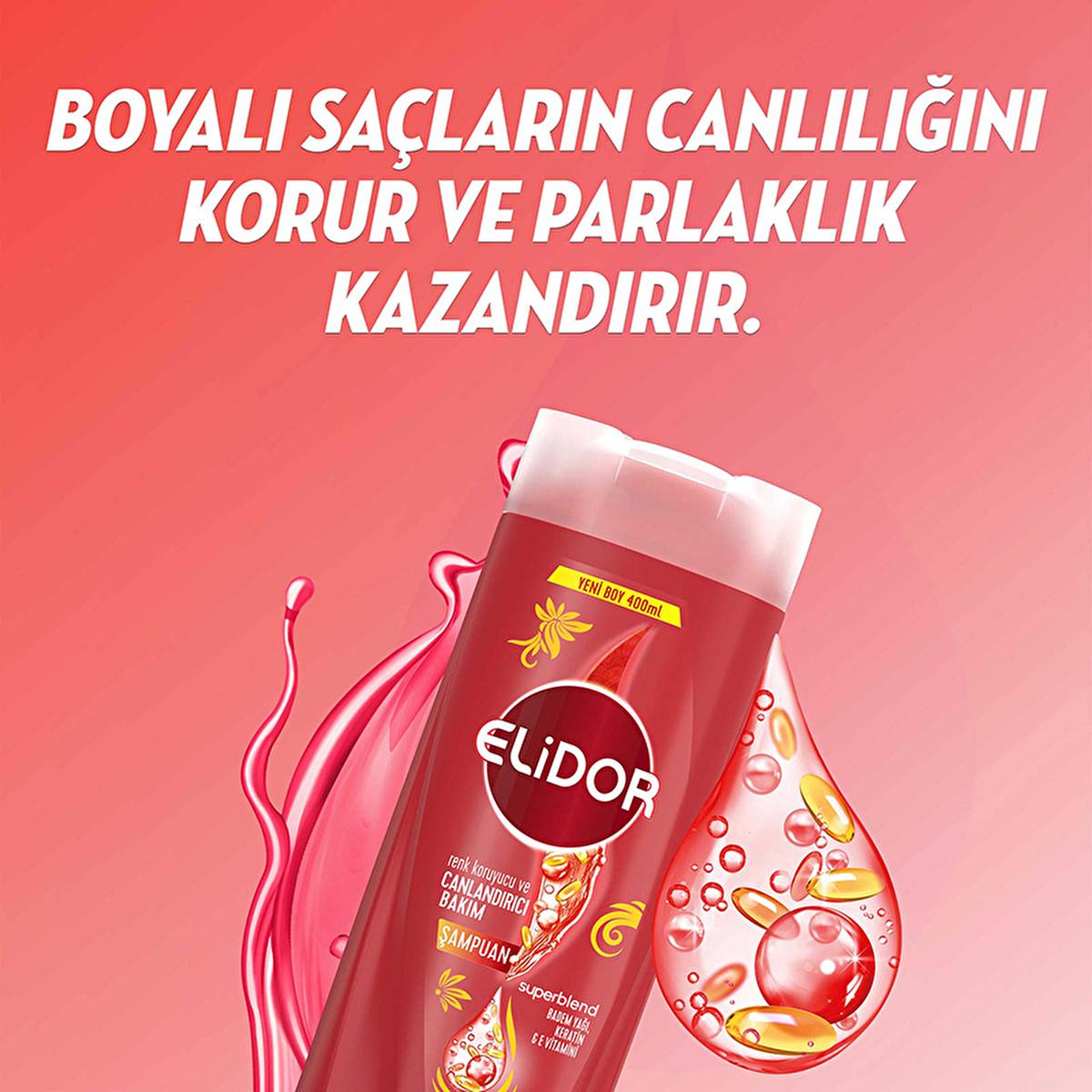 Elidor Superblend Color Protecting & Revitalizing Shampoo for Colored Hair - 13.53 fl oz Elidor Superblend Shampoo for Colored Hair - 13.53 fl oz colored hair shampoo, hair care for colored hair, nourishing shampoo, keratin hair care, Elidor Superblend Şampuan, color protect shampoo, revitalizing shampoo, hair color maintenance, healthy hair products, hair nourishment, colored hair care routine