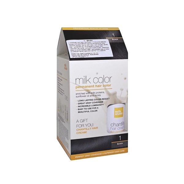 Milk Shake 1 Black Hair Dye &amp; Conditioner Set 50 ml