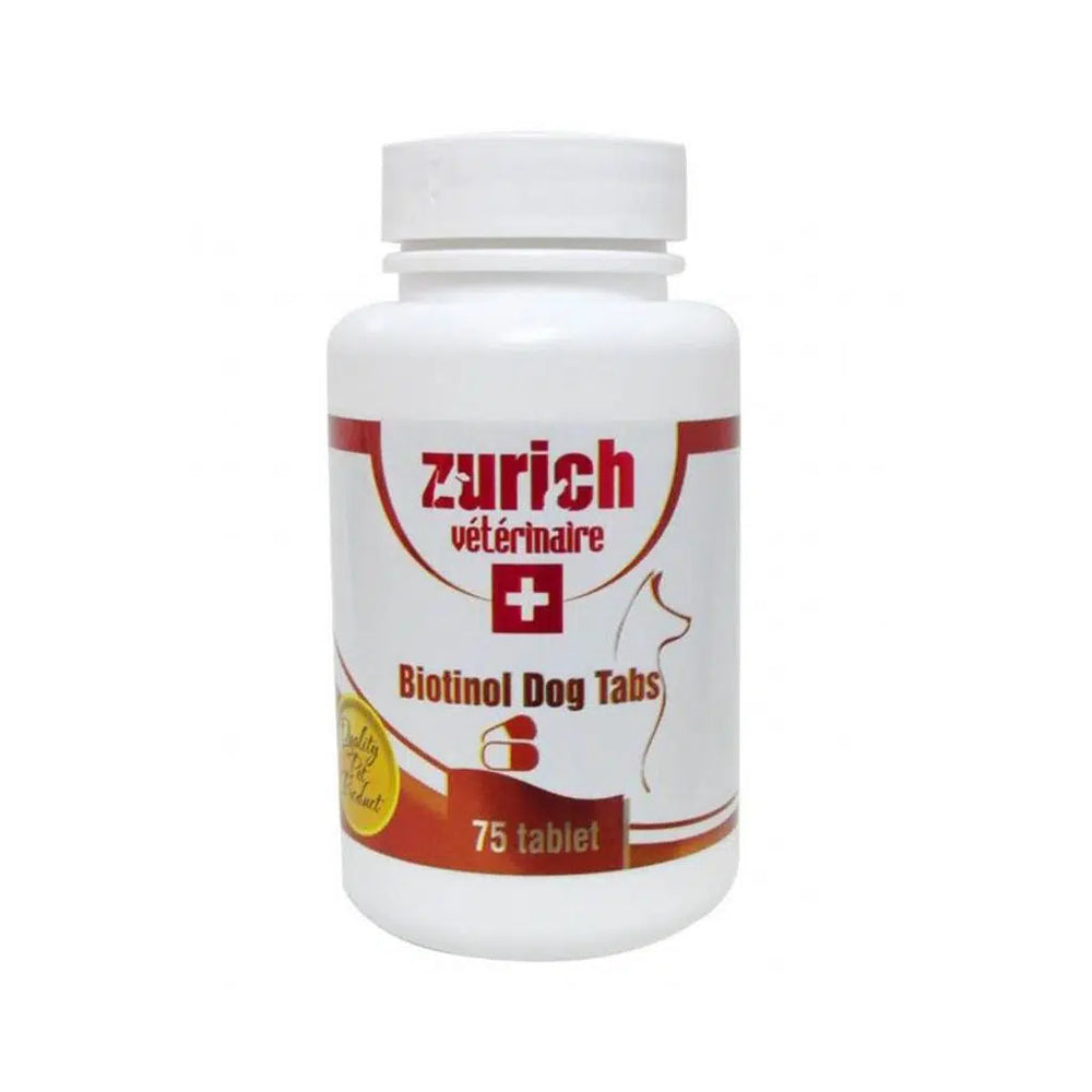 Zurich Biotin Dog Tabs Skin & Coat Support 75 Tabs