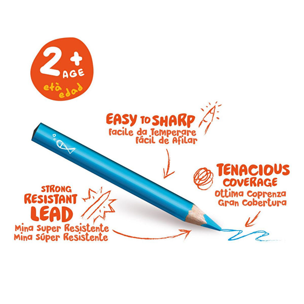 Carioca Durable Triangular Crayons for Toddlers - Non-Toxic, Unbreakable, Easy Grip for 2 Year Olds - view 3