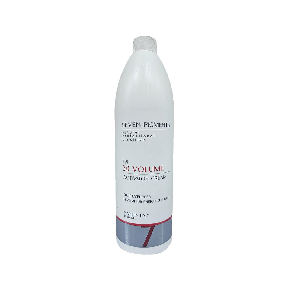 Seven Pigments 30 Vol %9 Oxidizing Cream: Professional Hair Dye & Bleach Developer - Vibrant, Consistent Color, 1000 ml Seven Pigments Oxidizing Cream - Hair Dye Developer & Lightener oxidizing cream, hair bleach activator, 30 volume developer, hair dye developer, hair color oxidizing agent, professional hair lightener, 1000 ml oxidizing cream, pigment oxidizing cream, hair dye, bleach, hair color, hair lightening, professional hair stylist, at-home hair dye, vibrant hair color, consistent hair color, cream