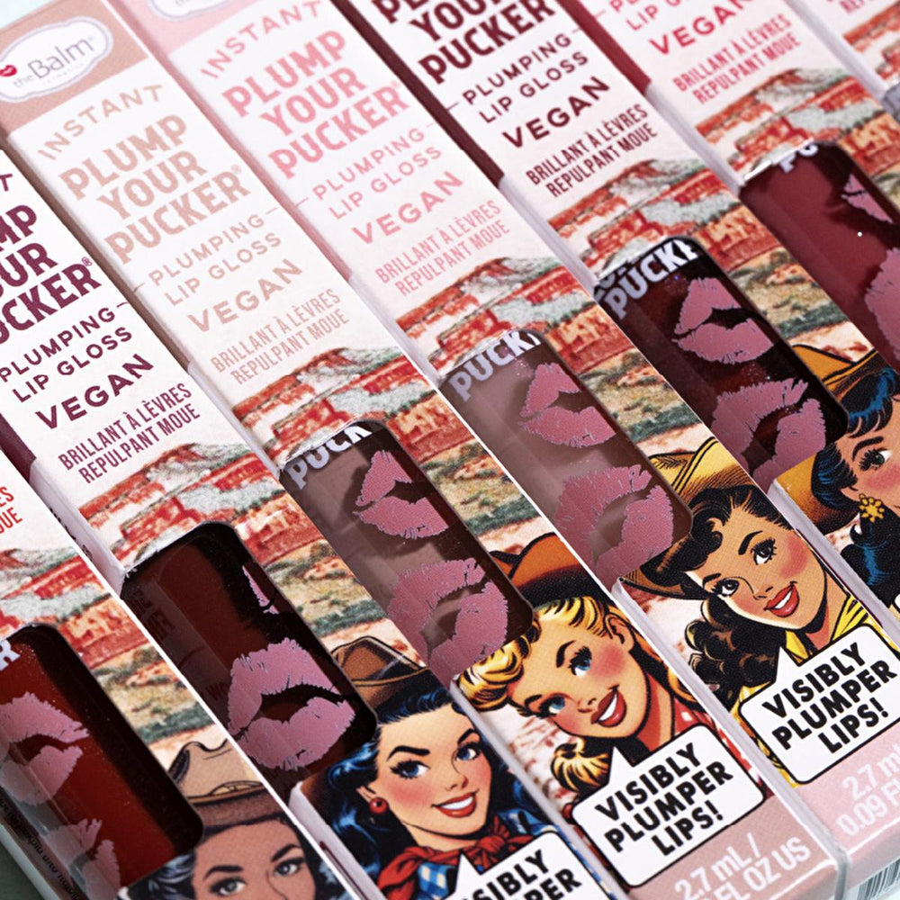 theBalm Instant Plump Your Pucker Lip Plumper Gloss: Get Fuller, Hydrated Lips with Organic Jojoba & Avocado Oil - Non-Sticky Formula, 5 Colors! theBalm Lip Plumper Gloss: Get Fuller Lips with Jojoba & Avocado Oil lip plumper, lip gloss, plumping lip gloss, organic lip gloss, moisturizing lip gloss, non-sticky lip gloss, theBalm lip gloss, volume lip gloss, natural lip plumper, fuller lips gloss, lip enhancement, lip care, jojoba oil, avocado oil, hydrating lip gloss, beauty, makeup, cosmetic, lip volume, l