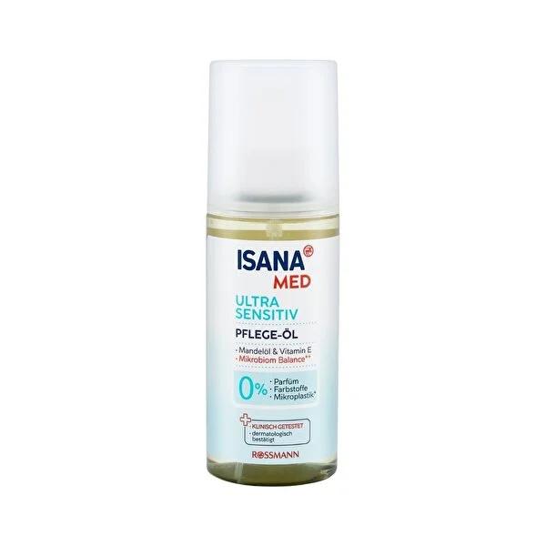 Isana Med: Ultra Sensitive Face & Body Oil - Fragrance-Free, Vegan Formula with Almond Oil & Vitamin E - Soothe, Nourish & Protect Sensitive Skin Isana Med Ultra Sensitive Oil: Soothe & Nourish Sensitive Skin sensitive skin face oil, sensitive skin body oil, fragrance free body oil, vegan face oil, dermatologically tested skincare, almond oil skincare, vitamin E skin oil, microplastic free skincare, ultra sensitive skincare, Isana Med oil, face oil, body oil, sensitive skin, fragrance-free, vegan, almond oi