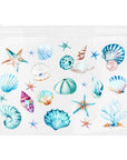 Eklips Blue Printed Transparent Clutch Bag