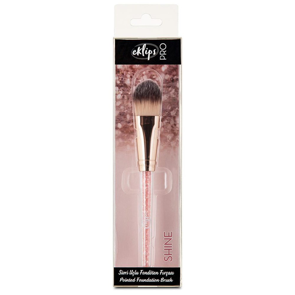 Eklips Pro Shine: Tapered Foundation Brush for Flawless Makeup - Precise Application, Blending, and Full Coverage Eklips Foundation Brush: Flawless, Even Coverage foundation brush, makeup brush, tapered foundation brush, cream foundation brush, liquid foundation brush, professional makeup brush, face makeup brush, Eklips makeup brush, angled foundation brush, makeup blending brush, foundation, makeup, brush, tapered brush, cream foundation, liquid foundation, professional makeup, face makeup, Eklips, angled