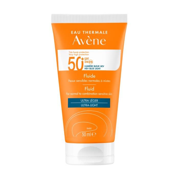Avene Solaire SPF50+ Fluid Ultra Light 50 ML for normal and mixed skin sunscreen