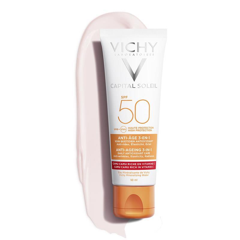 Vichy Capital Soleil SPF 50+ High Protected Anti -Aging Facial Sun Cream - Sunscreen
